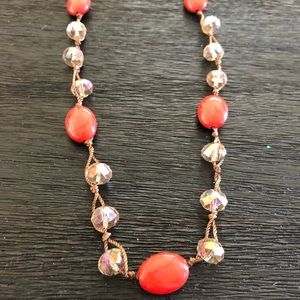 Red Turquoise and Beaded Necklace